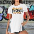 Hot Mom Summer Funny Mom Life Beach Summer Vacation  Women's Short Sleeves T-shirt With Hem Split