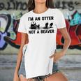 Im An Otter Not A Beaver  Funny Saying Cute Otter  Women's Short Sleeves T-shirt With Hem Split