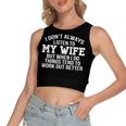 I Dont Always Listen To My Wife V2 Women's Sleeveless Bow Backless Hollow Crop Top