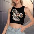 Pro 1973 Roe Pro Choice 1973 Womens Rights Feminism Protect Women's Sleeveless Bow Backless Hollow Crop Top