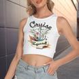 Cruise Squad 2022  Family Cruise Trip Vacation Holiday  Women's Sleeveless Bow Backless Hollow Crop Top