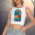 Pro Roe 1973 Pro Choice Womens Rights Retro Vintage Groovy Women's Sleeveless Bow Backless Hollow Crop Top