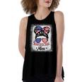 Funny All American Mini Patriotic July 4Th Daughter Women's Loose Fit Open Back Split Tank Top