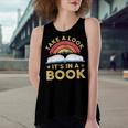 Take A Look Its In A Book Reading Vintage Retro Rainbow Women's Loose Fit Open Back Split Tank Top