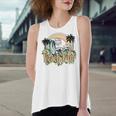 Vintage Retro Beach Bum Tropical Summer Vacation Gifts  Women's Loose Fit Open Back Split Tank Top