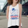 Patriotic 4Th Of July Stars Stripes Reproductive Right Women's Loose Fit Open Back Split Tank Top