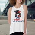 Retro Pro Choice Stars Stripes And Equal Rights Patriotic Women's Loose Fit Open Back Split Tank Top