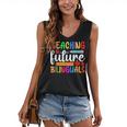 Teaching Future Bilinguals Bilingual Spanish Teacher Women's V-neck Casual Sleeveless Tank Top