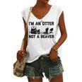 Im An Otter Not A Beaver  Funny Saying Cute Otter  Women's V-neck Casual Sleeveless Tank Top