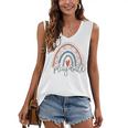 Funny Play Ball Rainbow Softball Player Baseball Lover Women's V-neck Casual Sleeveless Tank Top