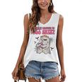 Groovy Pink Ribbon Mom Breast Cancer Is Boo Sheet Halloween V2 Women's V-neck Casual Sleeveless Tank Top