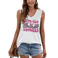 Groovy Save The Boo Bees Funny Breast Cancer Halloween Retro V2 Women's V-neck Casual Sleeveless Tank Top