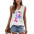 Kids 4 Year Old Gifts 4Th Birthday Girl Ns Funny Llama Women's V-neck Casual Sleeveless Tank Top