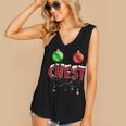 Chest Nuts Christmas Funny Matching Couple Chestnuts Women's V-neck Casual Sleeveless Tank Top