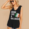 Drink Like A Gallagher St Patricks Day Beer Drinking  Women's V-neck Casual Sleeveless Tank Top
