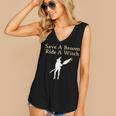 Save A Broom Ride A Witch Halloween Women's Vneck Tank Top