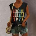 Straight Outta 1977 Vintage Graphic 45 Yrs Old 45Th Birthday Women's Vneck Tank Top