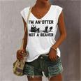 Im An Otter Not A Beaver  Funny Saying Cute Otter  Women's V-neck Casual Sleeveless Tank Top