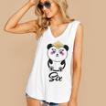 6 Year Old Gifts Cute Panda Birthday Girl 6Th Birthday Funny Women's V-neck Casual Sleeveless Tank Top