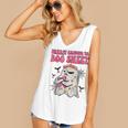 Groovy Pink Ribbon Mom Breast Cancer Is Boo Sheet Halloween V2 Women's V-neck Casual Sleeveless Tank Top