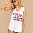 Groovy Save The Boo Bees Funny Breast Cancer Halloween Retro V2 Women's V-neck Casual Sleeveless Tank Top