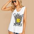Softball Mimi Leopard Game Day Softball Lover Mothers Day Women's V-neck Casual Sleeveless Tank Top