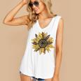 Sunflower For Women Cute Graphic  Cheetah Print  Women's V-neck Casual Sleeveless Tank Top