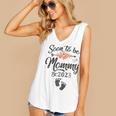 Womens Soon To Be Mommy 2023 Mothers Day First Time Mom Pregnancy Women's V-neck Casual Sleeveless Tank Top