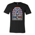 Stars Stripes &Amp Equal Rights Rainbow American Flag Feminist Jersey T-Shirt