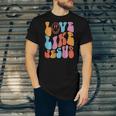Love Like Jesus Smiley Face Aesthetic Trendy Clothing Jersey T-Shirt
