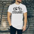 Cycology Beach Cruiser Cycologist Funny Psychology Cyclist  Unisex Jersey Short Sleeve Crewneck Tshirt