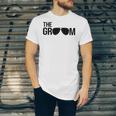 The Groom Bachelor Party Cool Sunglasses White Jersey T-Shirt
