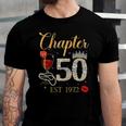 Chapter 50 Years Est 1972 50Th Birthday Red Rose Wine Crown Jersey T-Shirt