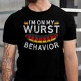 Im On My Wurst Behavior Funny German Oktoberfest Germany Men Women T-shirt Unisex Jersey Short Sleeve Crewneck Tee