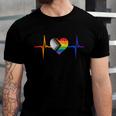 Lovely Lgbt Gay Pride Heartbeat Lesbian Gays Love Vintage Gift Unisex Jersey Short Sleeve Crewneck Tshirt