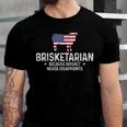 Mens Briketarian Bbq Grilling Chef State Map Funny Barbecue V2 Unisex Jersey Short Sleeve Crewneck Tshirt