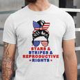 Messy Bun Stars Stripes & Reproductive Rights 4Th Of July Unisex Jersey Short Sleeve Crewneck Tshirt