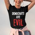 Funny Anti Biden Democrats Are Evil Impeach Nancy Pelosi Anti Adam Schiff Unisex Jersey Short Sleeve Crewneck Tshirt