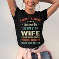 I Dont Always Listen To My Wife-Funny Wife Husband Love Unisex Jersey Short Sleeve Crewneck Tshirt
