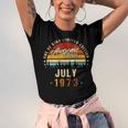 Vintage 49Th Birthday Awesome Since July 1973 Epic Legend Unisex Jersey Short Sleeve Crewneck Tshirt