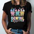 Bunny Ears Cute Tooth Dental Squad Dentist Easter Day Jersey T-Shirt