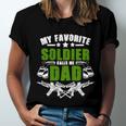 Favorite Soldier Calls Me Dad Memorial Army Dad Great Gift Unisex Jersey Short Sleeve Crewneck Tshirt