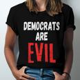 Funny Anti Biden Democrats Are Evil Impeach Nancy Pelosi Anti Adam Schiff Unisex Jersey Short Sleeve Crewneck Tshirt