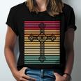 Retro Christian Gift Vintage Catholic Cross Christianity Great Gift Unisex Jersey Short Sleeve Crewneck Tshirt