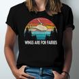 Wings Are For Fairies Helicopter Pilot Retro Vintage Jersey T-Shirt
