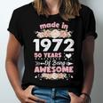 Womens 50 Years Old Gifts 50Th Birthday Born In 1972 Women Girls Unisex Jersey Short Sleeve Crewneck Tshirt