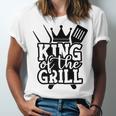 King Grill  Grilling Gift Barbecue Fathers Day Dad Bbq   V2 Unisex Jersey Short Sleeve Crewneck Tshirt