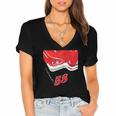 1958 Vintage Car With Continental Kit For A Car Guy Women's Jersey Short Sleeve Deep V-Neck Tshirt