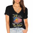 Wife Of Viet Nam Veteran Women's Jersey Short Sleeve Deep V-Neck Tshirt