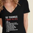 10 Things I Want In My Life Cars More Cars Car Women's Jersey Short Sleeve Deep V-Neck Tshirt